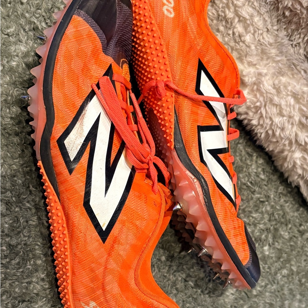 New Balance Bright Orange Running Spikes